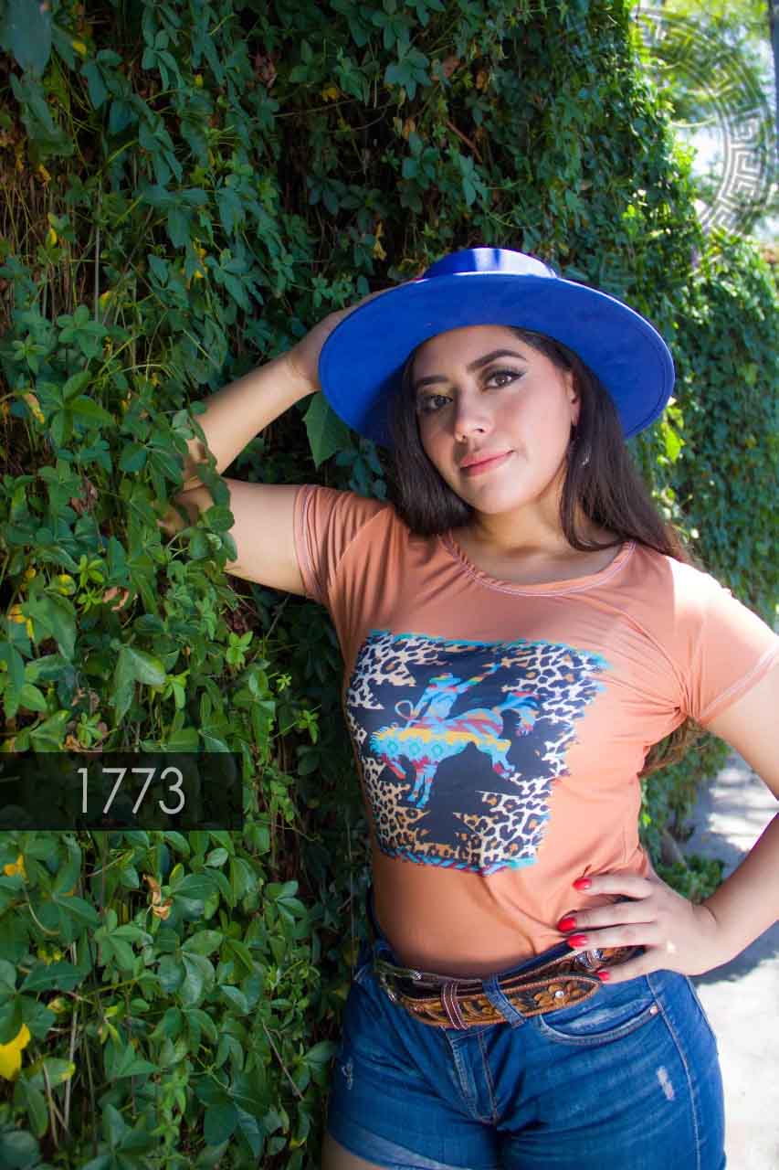 BLUSA BÁSICA MANGA CORTA PARA:DAMA, NIÑA - 1773