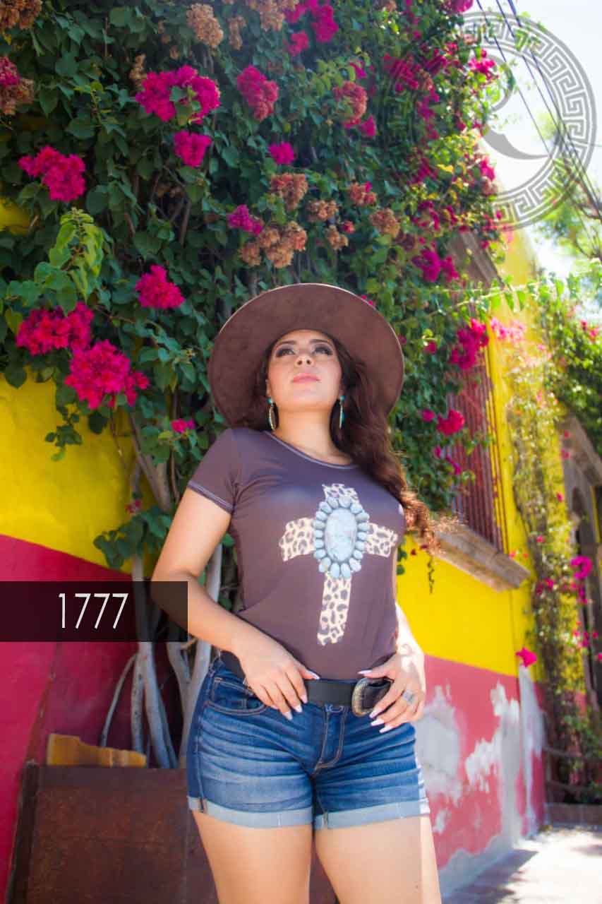 BLUSA BÁSICA MANGA CORTA PARA:DAMA, NIÑA - 1777