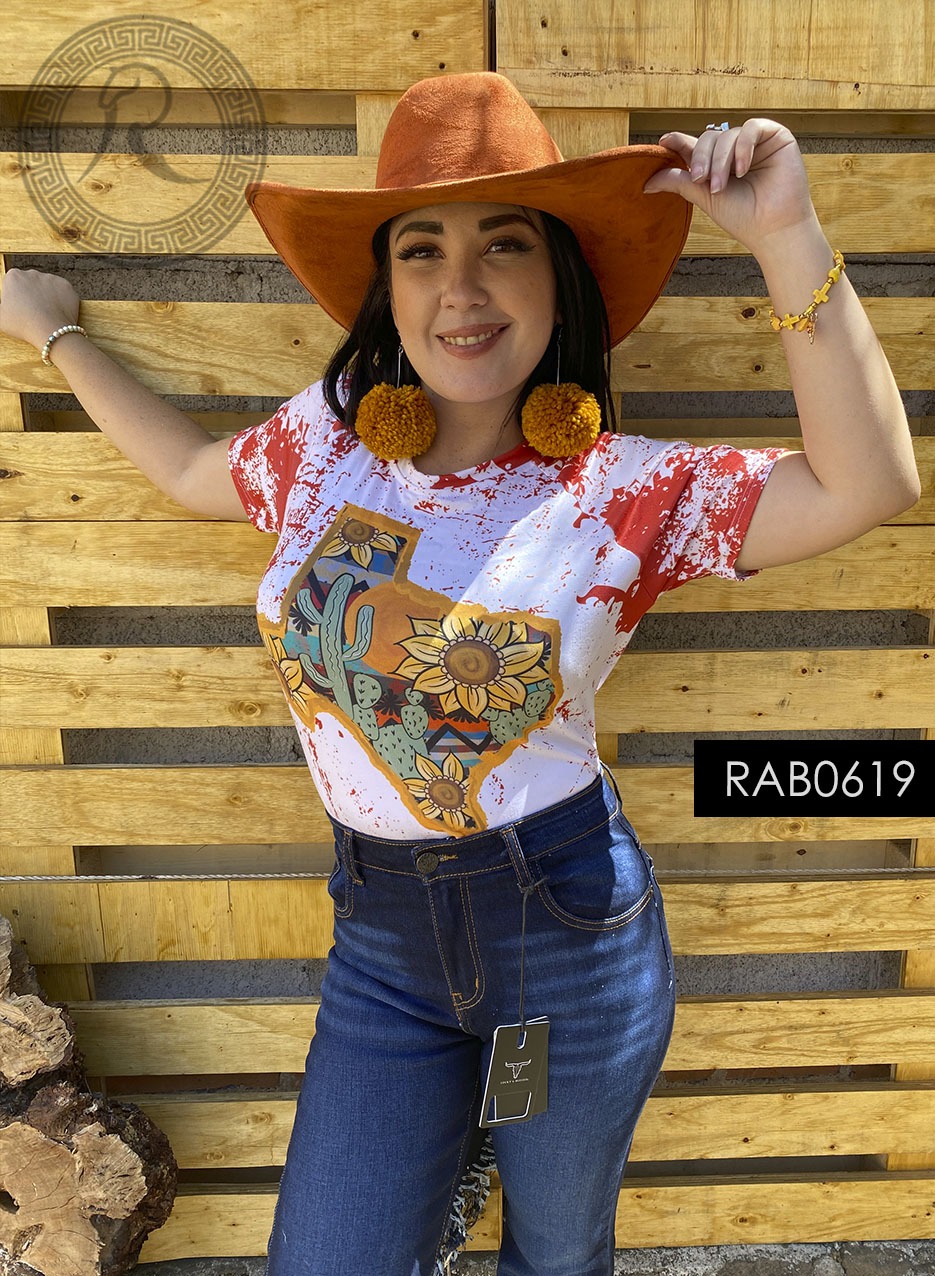 BLUSA BÁSICA MANGA CORTA  PARA: DAMA - RAB0619