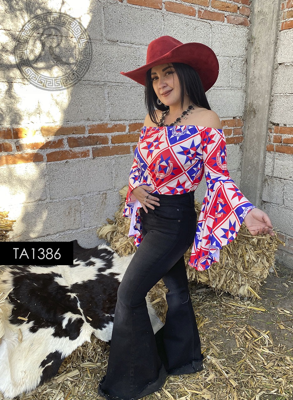 BLUSA DE CAMPANA PARA: DAMA, NIÑA - TA1386