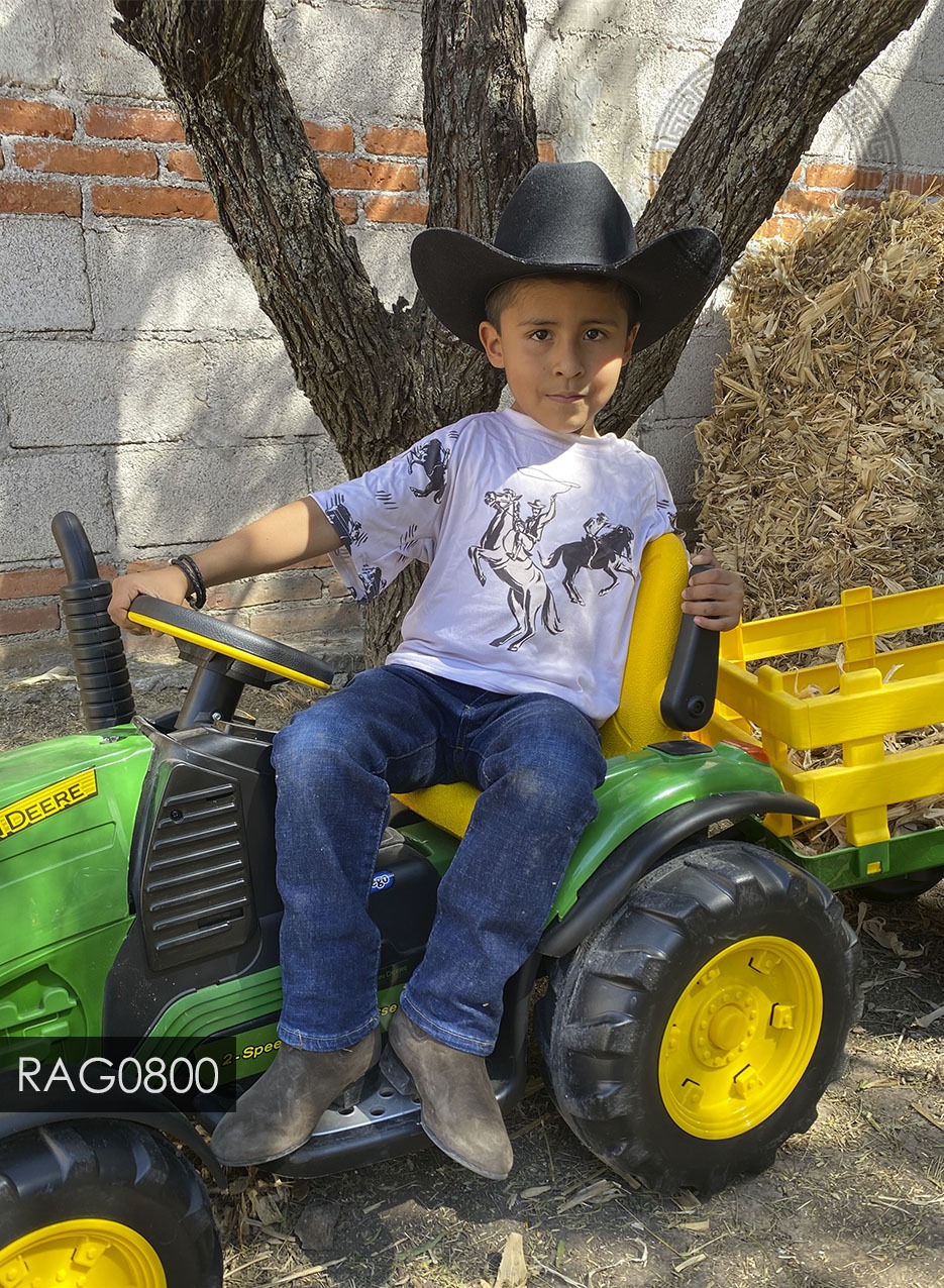 PLAYERA MANGA RANGLAN PARA: CABALLERO, NIÑO - RAG0800