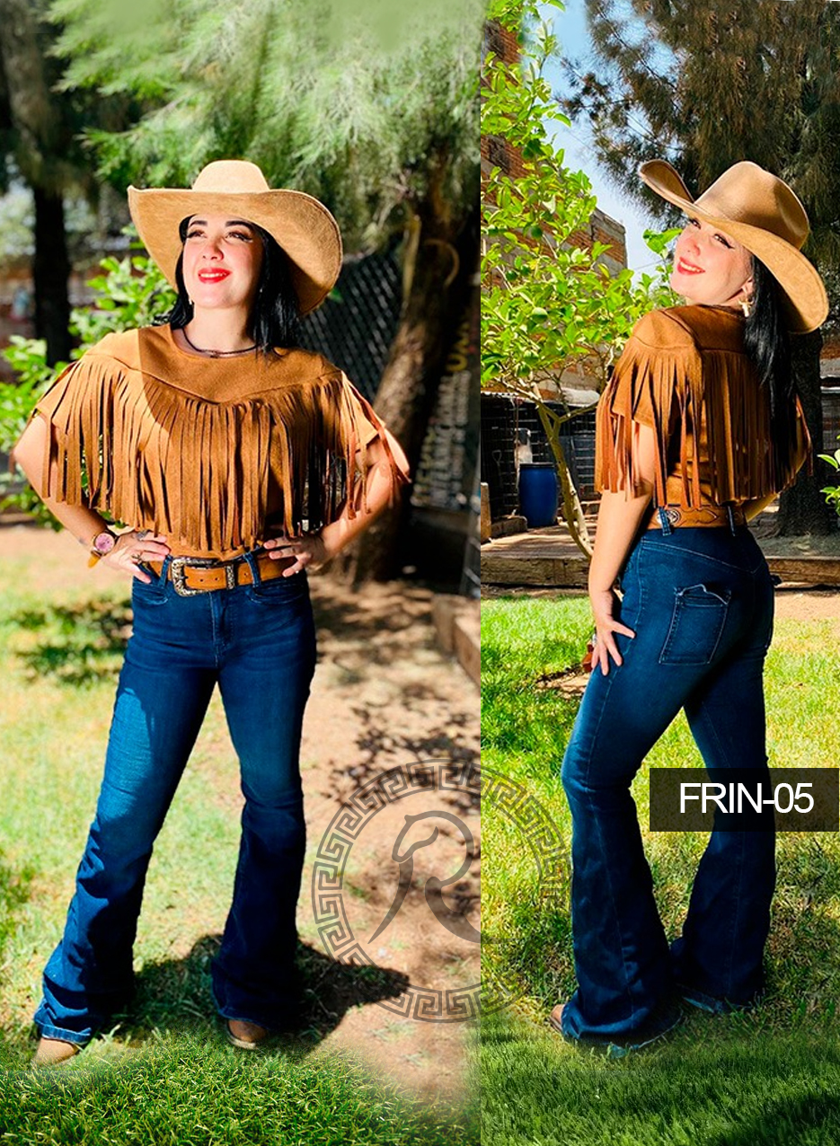 PRETTY FRINGED BLOUSE - FRIN-05