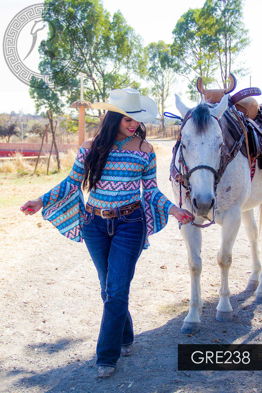 BLUSA DE CAMPANA PARA: DAMA, NIÑA - GRE238