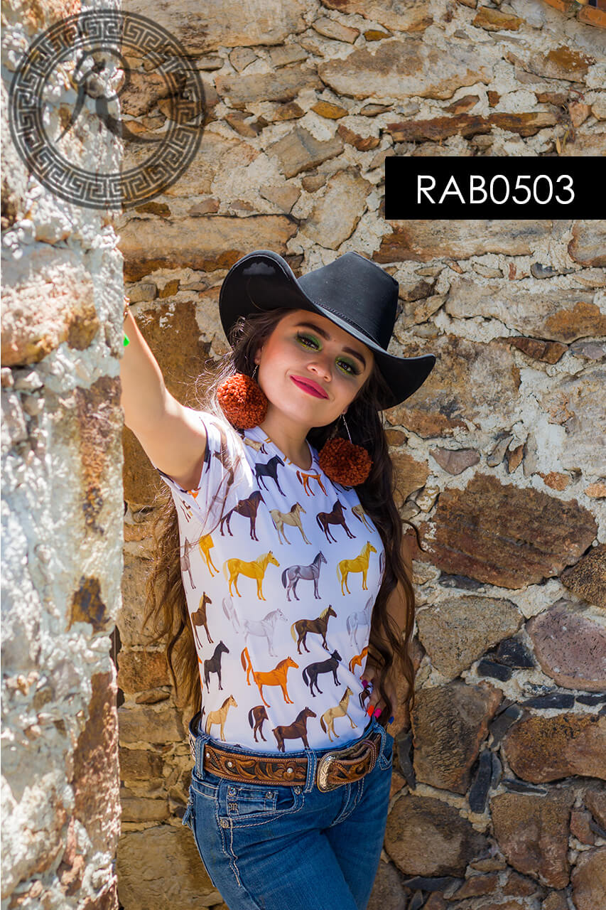 BLUSA BÁSICA MANGA CORTA PARA: DAMA -RAB0503