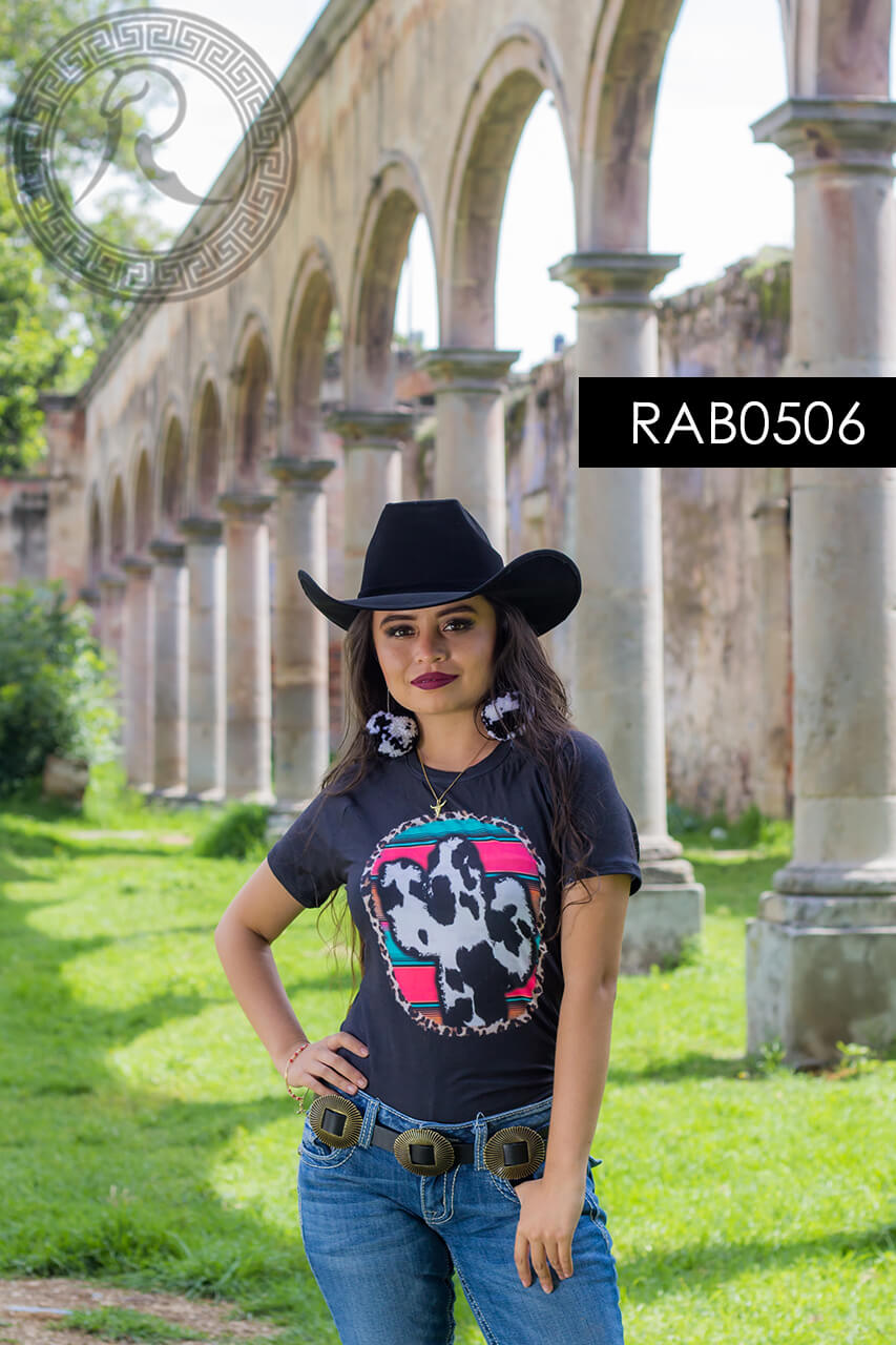 BLUSA BÁSICA MANGA CORTA  PARA: DAMA -RAB0506