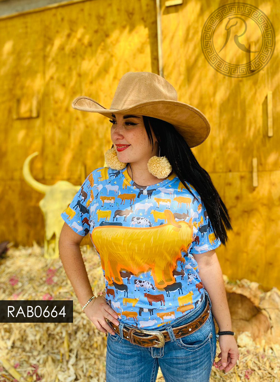 BLUSA BÁSICA MANGA CORTA PARA:DAMA, NIÑA - RAB0664