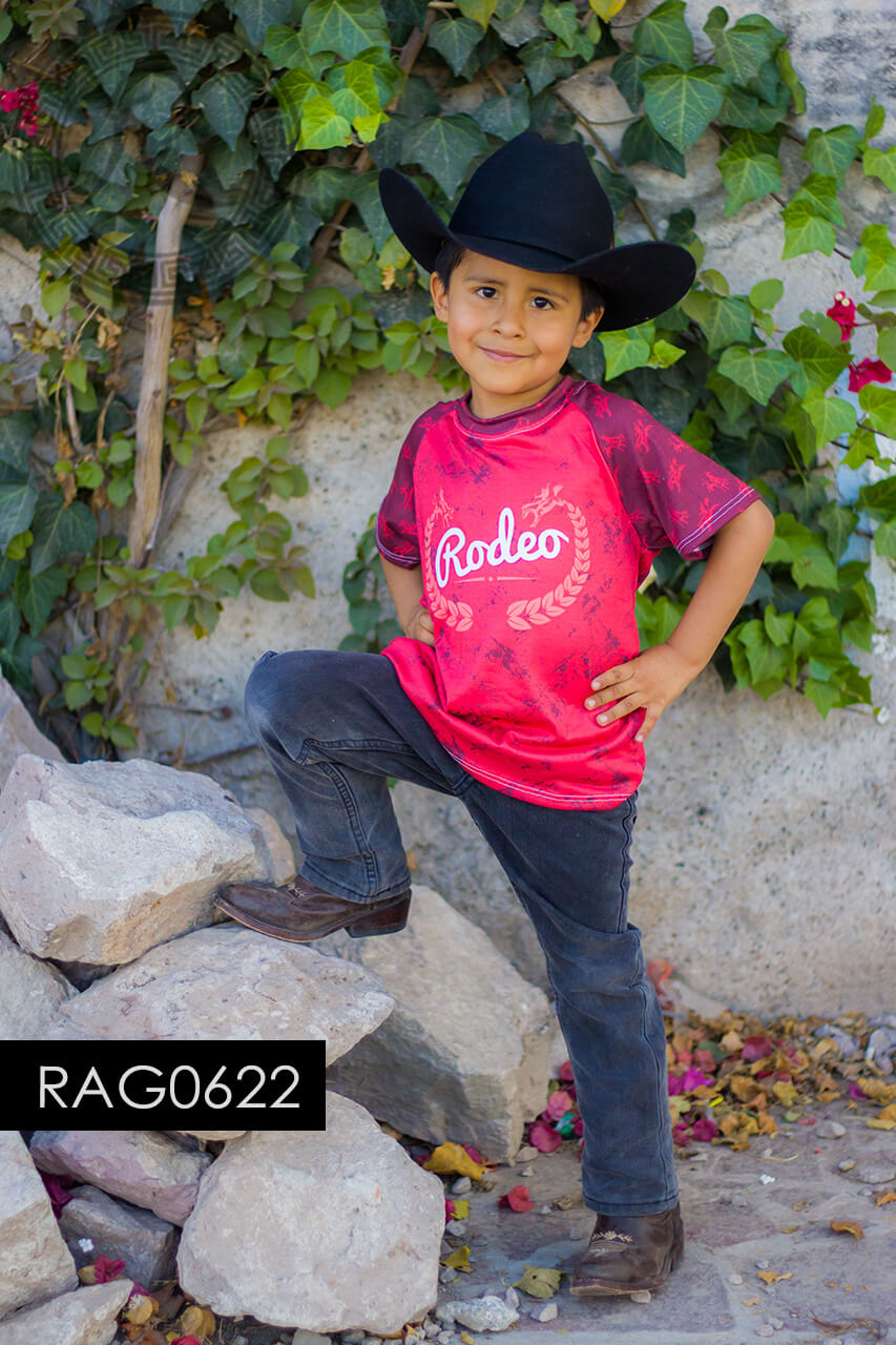 PLAYERA MANGA RANGLAN PARA: CABALLERO, NIÑO - RAG0622