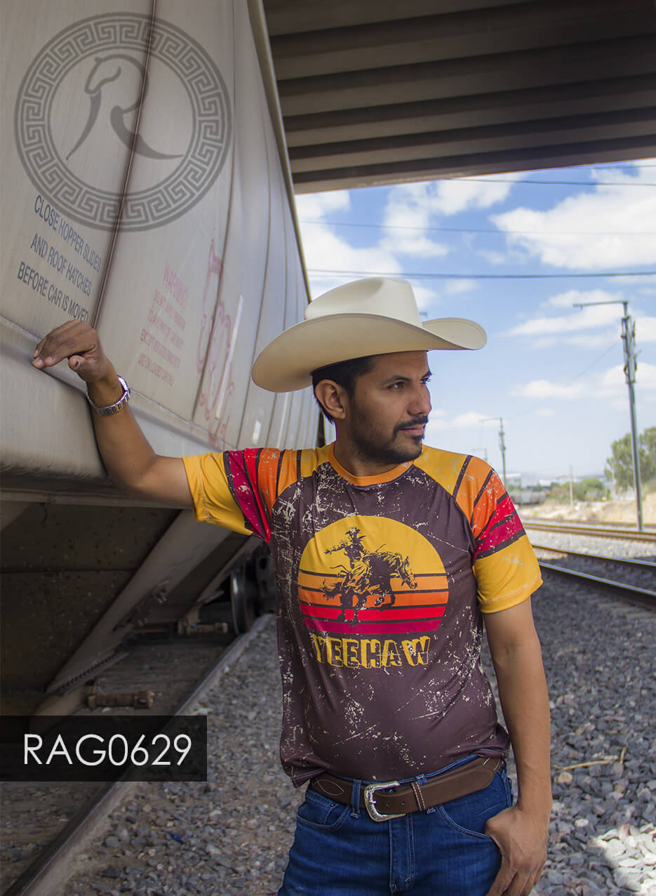 PLAYERA MANGA RANGLAN PARA: CABALLERO, NIÑO - RAG0629