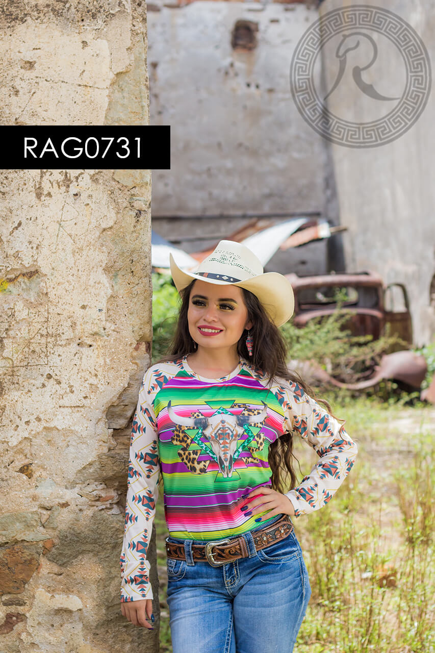 BLUSA MANGA LARGA RANGLAN PARA: DAMA - RAG0731