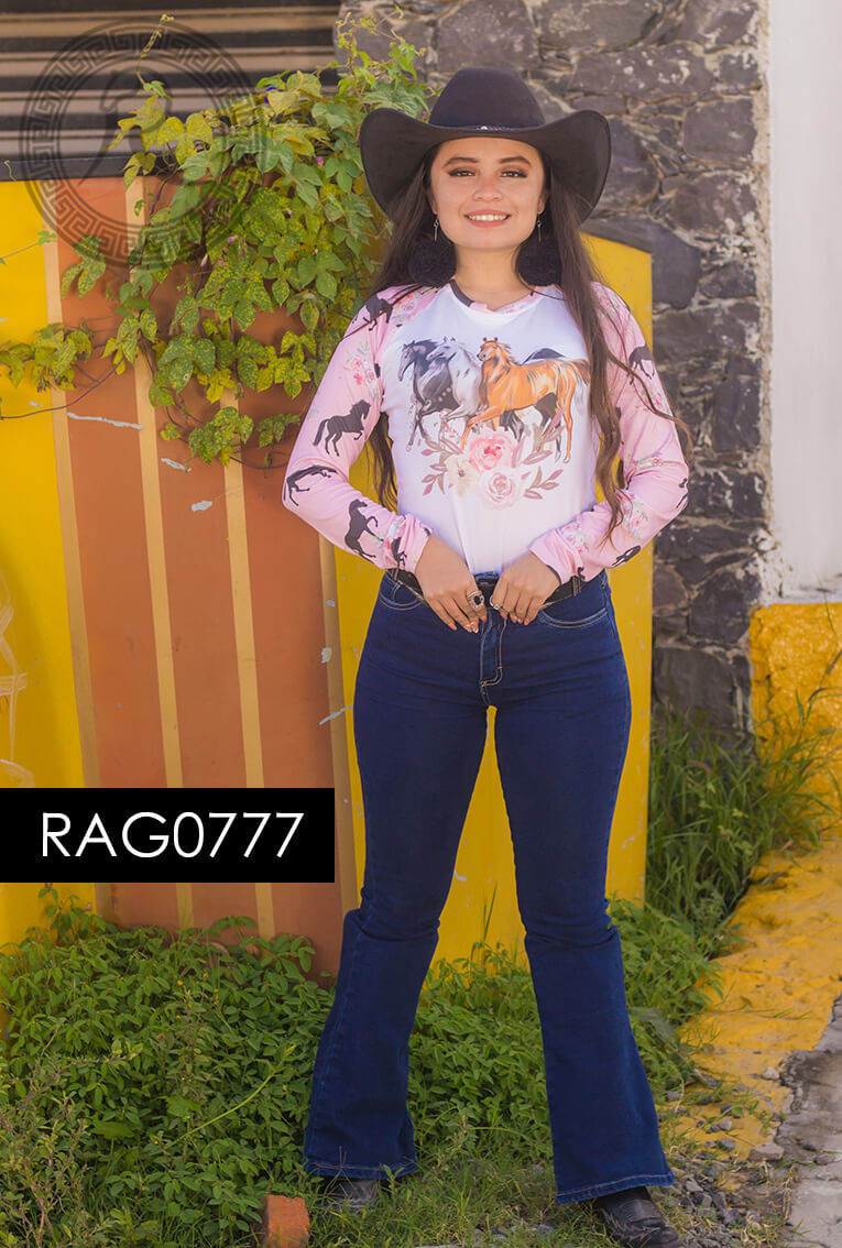 BLUSA MANGA LARGA RANGLAN PARA: DAMA - RAG0777