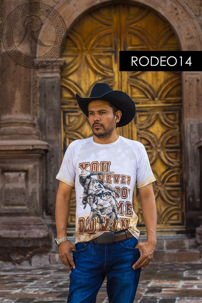 PLAYERA BASICA PARA: CABALLERO, NIÑO - RODEO14