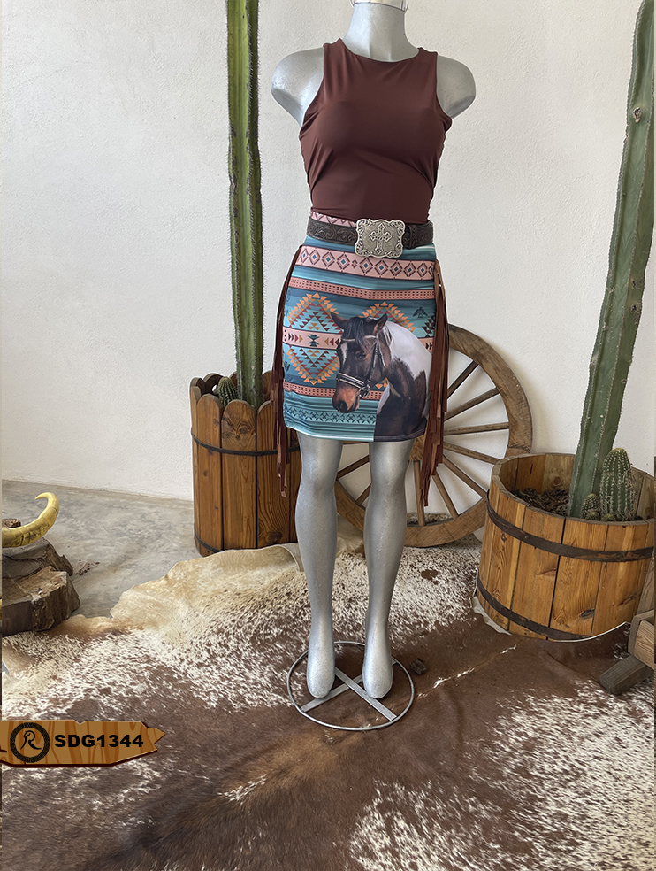 Sexy Side Fringe Skirt - SDG1344